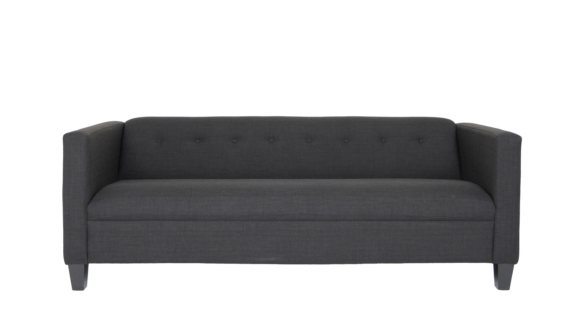 Coast to Coast Sofas Black Calypso Polyester Fabric Sofa for Living Room, Modern Décor