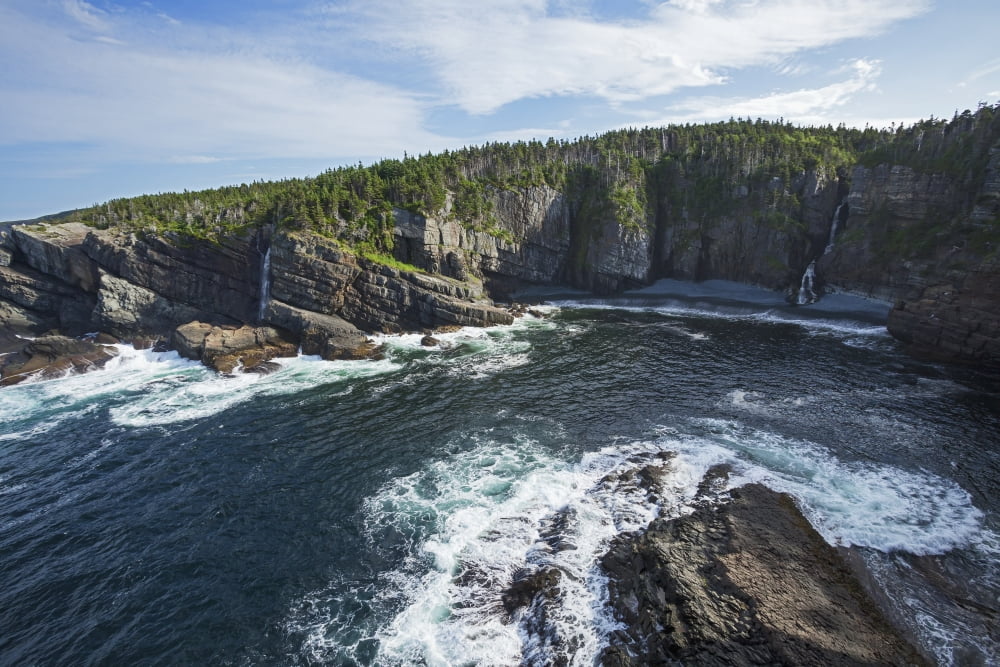 Coast Southeast of Pouch Cove (Killick Coast) Avalon Peninsula Newfoundland Canada Canvas Art - Carl Bruemmer Design Pics (19 x 12)