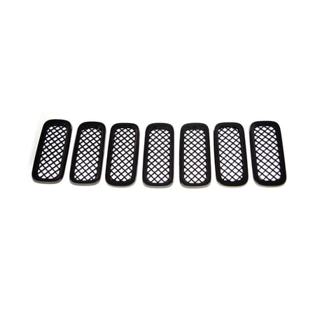 Coast To Coast ABS6439B Grille Insert; Overlay; 7 Piece; Black