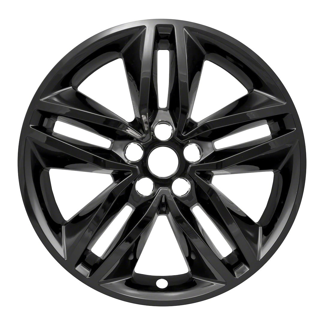 Gloss Black 18" ABS 5 Double-Spoke Wheel Skin Set