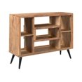 thumbnail image 1 of Coast To Coast Imports Acacia Natural & Black Powder Coat Finish Bookcase, 1 of 6