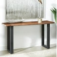 thumbnail image 1 of Coast To Coast Imports Brownstone II Wood Top Nut Brown Console Table, 1 of 8