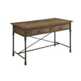 thumbnail image 1 of Coast To Coast Imports Corbin Medium Brown 2-Drawer Desk with Crown Molded Top, 1 of 6
