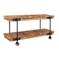 thumbnail image 1 of Coast To Coast Imports Kingston Sheesham Wood & Iron Metal Brown Console Table, 1 of 4