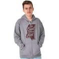 thumbnail image 1 of Coast With The Most Mississippi Zip Up Hoodie Men's Women's Brisco Brands S, 1 of 5
