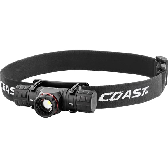 Coast XPH25R 410 Lumen USB RECHARGEABLE-DUAL POWER LED Headlamp with PURE BEAM TWIST FOCUS and Magnetic Base