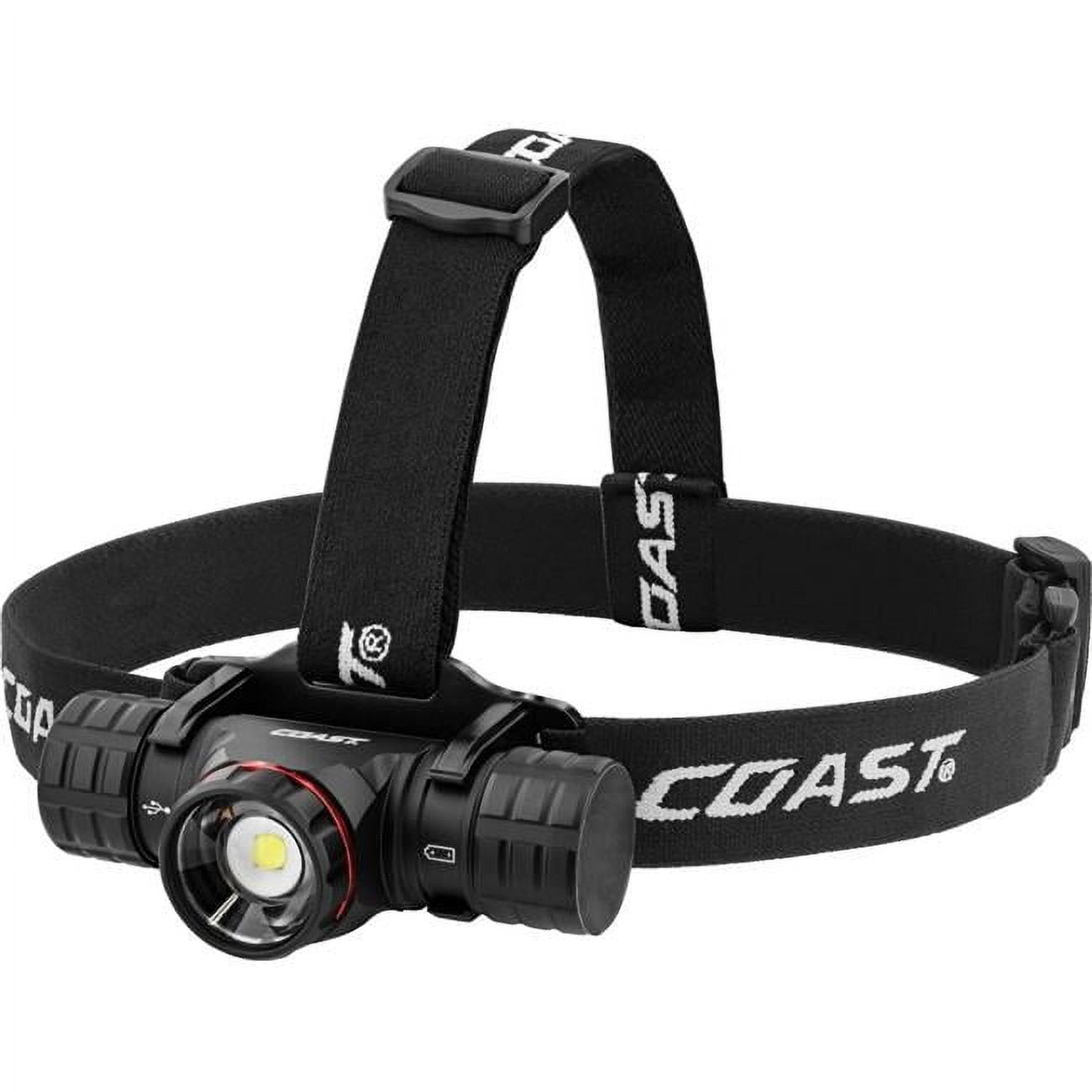 Black Adjustable Rechargeable LED Headlamp with Magnetic Base