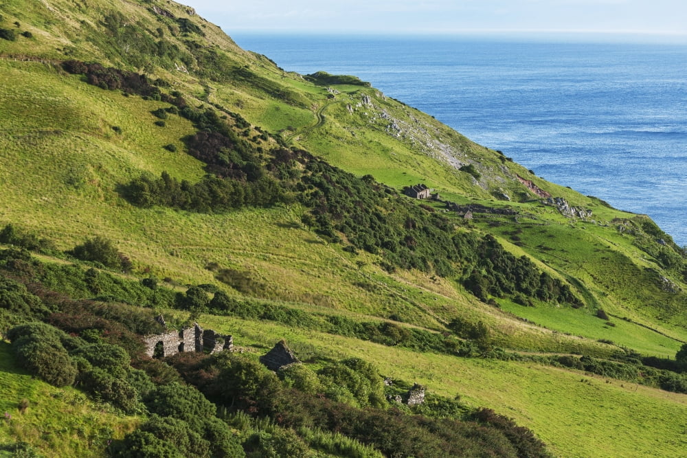 Coast at Torr Head Antrim Coast Northern Ireland County Antrim Ireland Canvas Art - Carl Bruemmer Design Pics (38 x 24)
