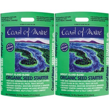 Coast Of Maine Sprout Island Organic Seed Starter – 16qt Bag (2 Pack)
