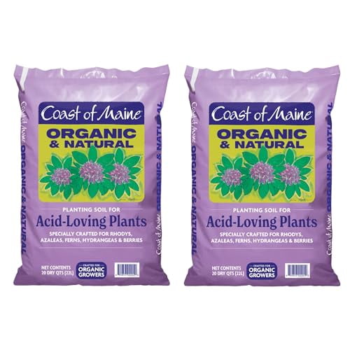 Coast of Maine, 20qt (Pack of 2) Organic and Natural Planting Soil for Acid-Loving Plants - Rhodys, Azaleas, Ferns, Hydrangeas & Berries