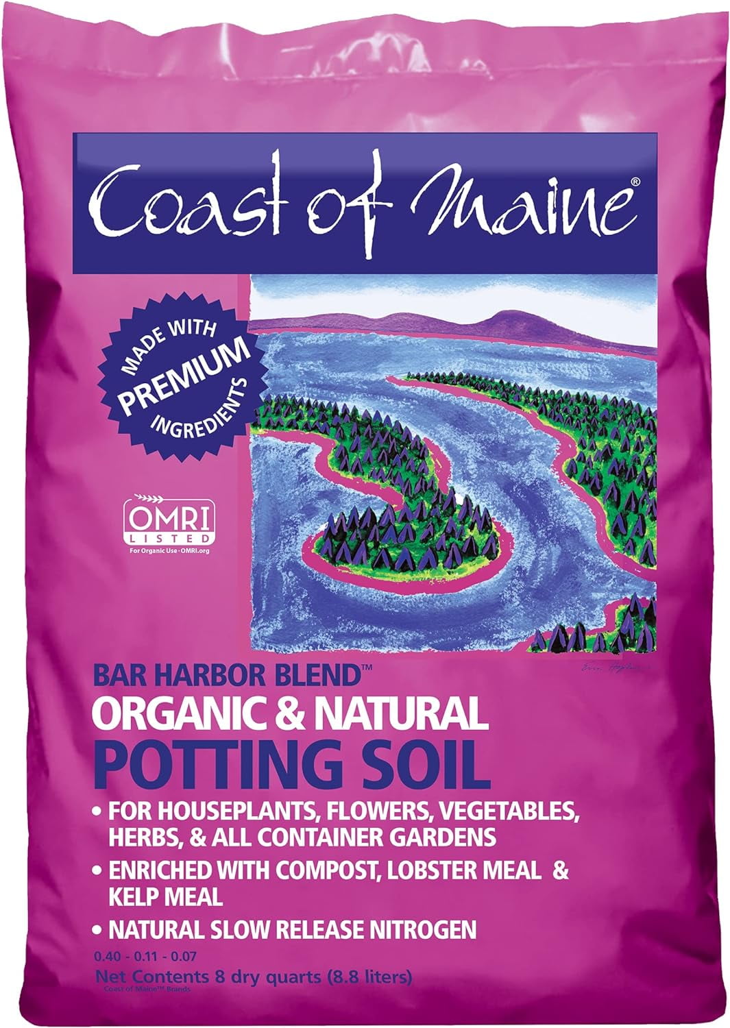 Coast of Maine Bar Harbor Blend (8qt) Organic and Natural Potting Soil
