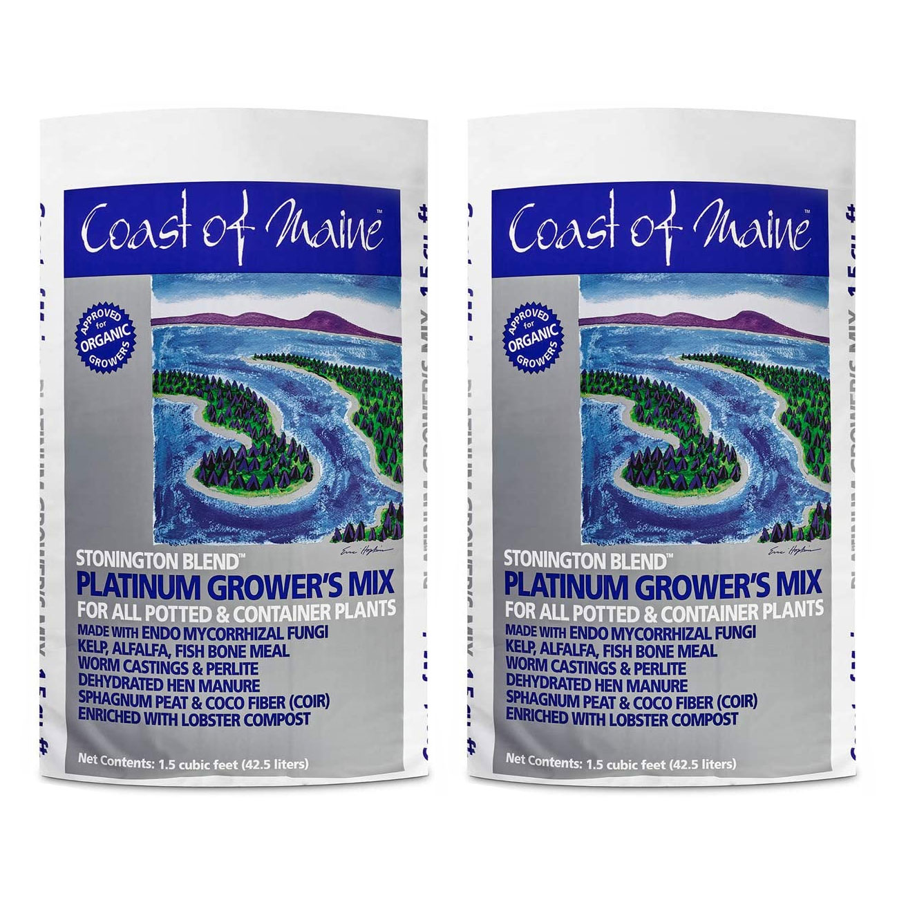 Coast of Maine CMSBO15 Stonington Blend Organic Growers Mix (2 Pack)