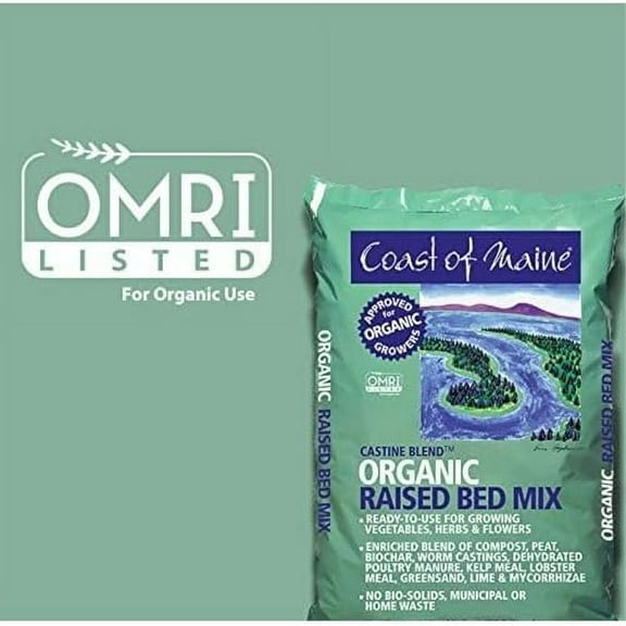 Coast of Maine Castine Blend (2 cu ft) Organic & Natural Raised Bed Mix, RTU for Growing Vegetables, Herbs & Flowers
