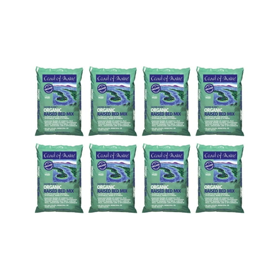 Coast of Maine Castine Blend Raised Bed Gardening Soil Mix, 1 Cu Ft (8 Pack)