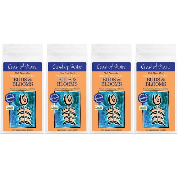 Coast of Maine Fish Bone Meal Pack Organic Potting Soil, 3 LB Bag (4 Pack)