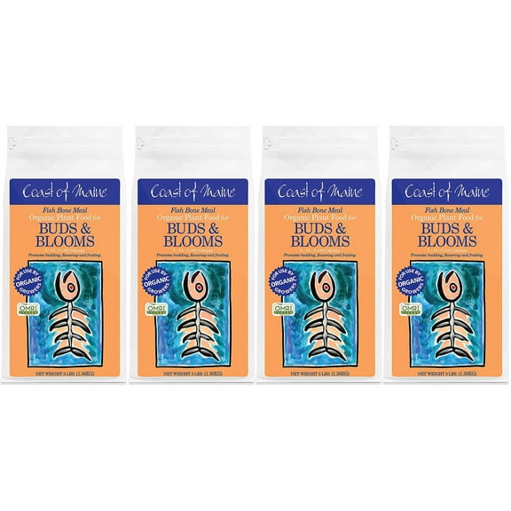 Coast of Maine Fish Bone Meal Pack Organic Potting Soil, 3 LB Bag (4 Pack)