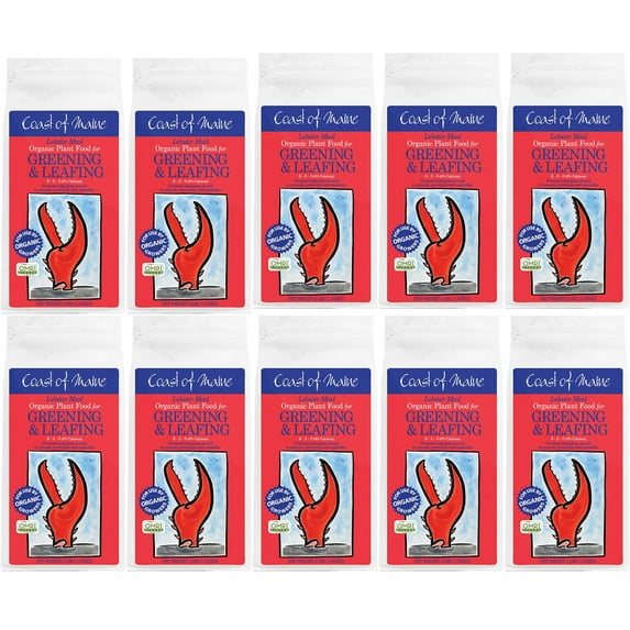 Coast of Maine Lobster Meal Organic Fertilizer Mix, 4 Pound Bag (10 Pack)