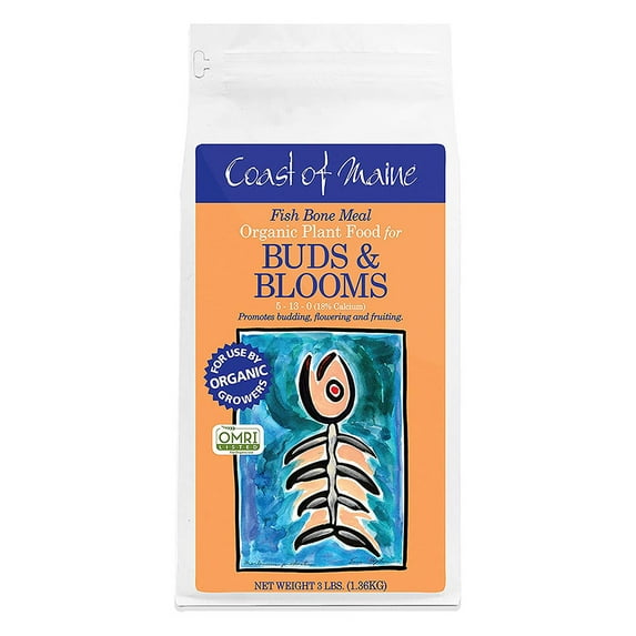 Coast of Maine OMRI Listed Fish Bone Meal Pack Organic Potting Soil, 3 Pound Bag