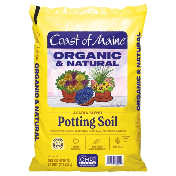 Coast of Maine Organic & Natural Acadia Peat-Free Potting Soil Blend, 20qt