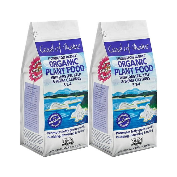 Coast of Maine Organic Stonington Blend Plant Food, 4 Pound Bag (2 Pack)