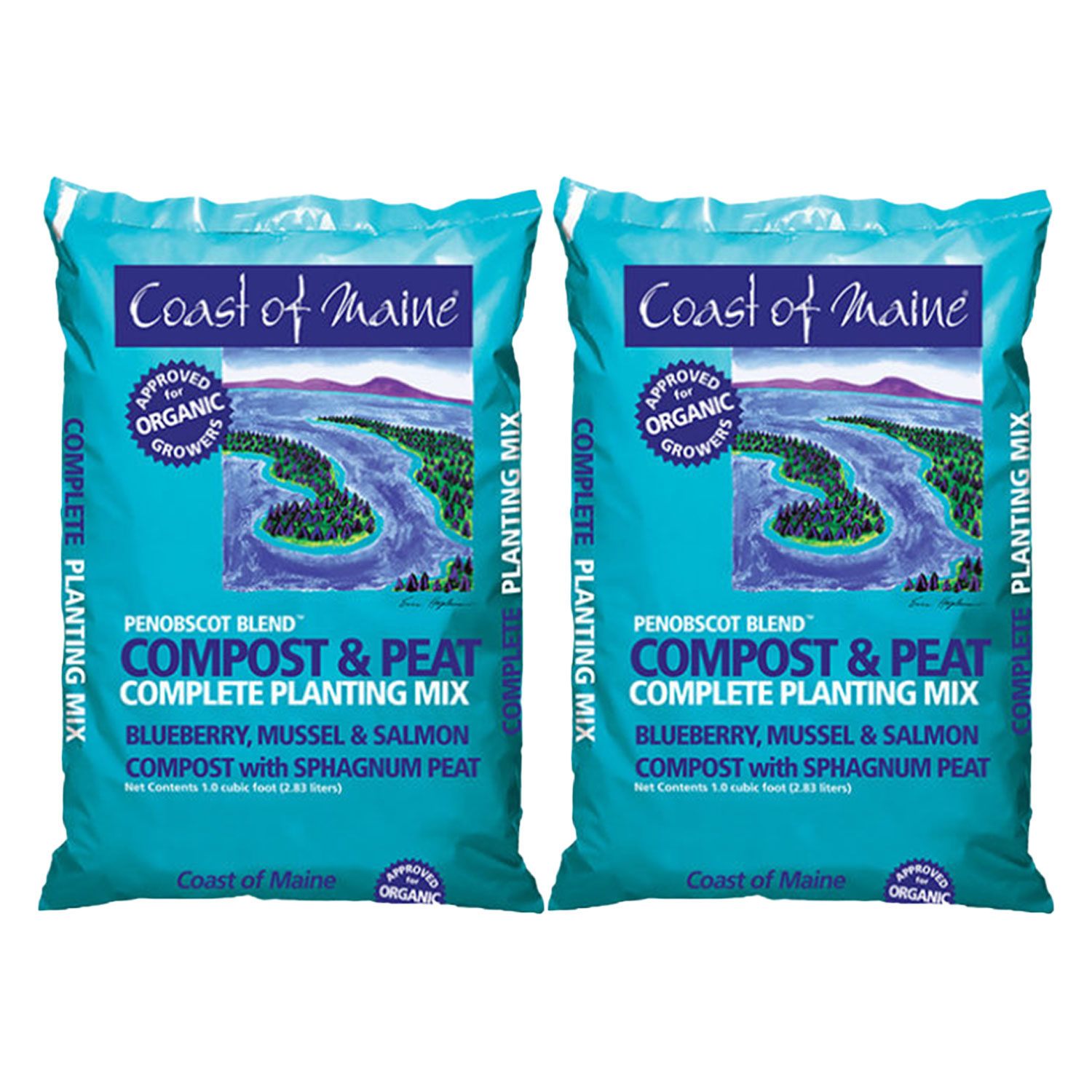 Coast of Maine Penobscot Blend Compost and Peat Organic Plant Mix, 1