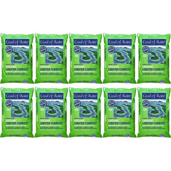 Coast of Maine Q1 Quoddy Blend, Organic Lobster Compost Soil, 1 CF (10 Pack)