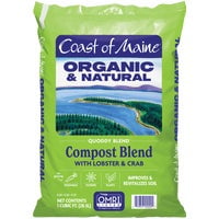 Coast of Maine Quoddy Blend, 1 cu ft (Pack of 2) Organic and Natural Compost Blend with Lobster and Crab - Improves and Revitilizes Soil