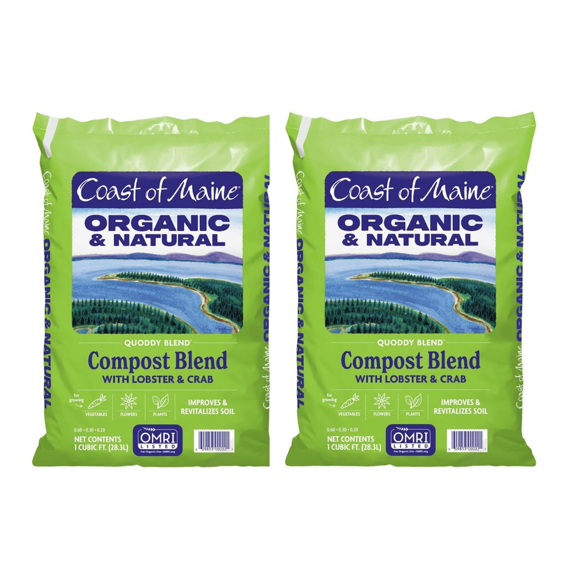 Coast Of Maine, Organic Compost Blend, 1 cu ft 2pk Lobster & Crab ...