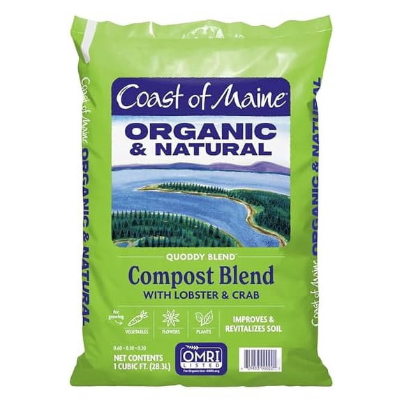 Coast Of Maine Quoddy Blend Organic Compost - Lobster, Crab - 4 Pack, 1 Cu Ft