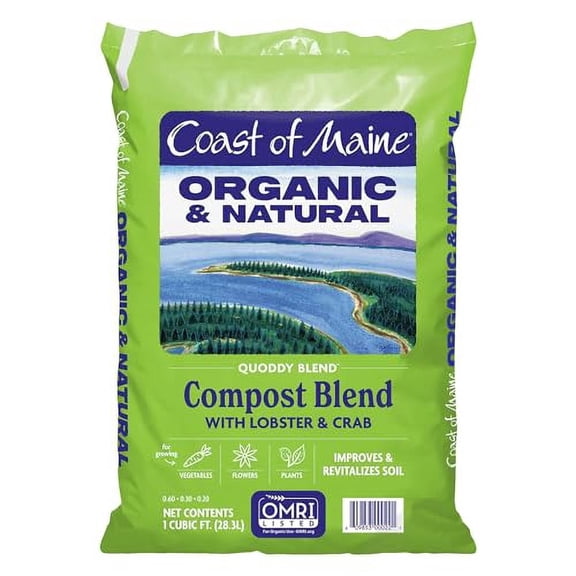 Coast Of Maine Quoddy Blend Organic Compost - Lobster, Crab - 4 Pack, 1 Cu Ft