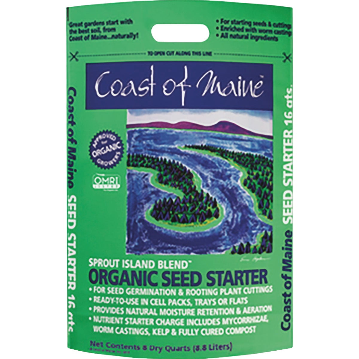 6-pack Coast Of Maine Sprout Island Blend Seed Starter - Organic, Natural - 6 Pack, 8 Qt — Residential Use, Standard Application