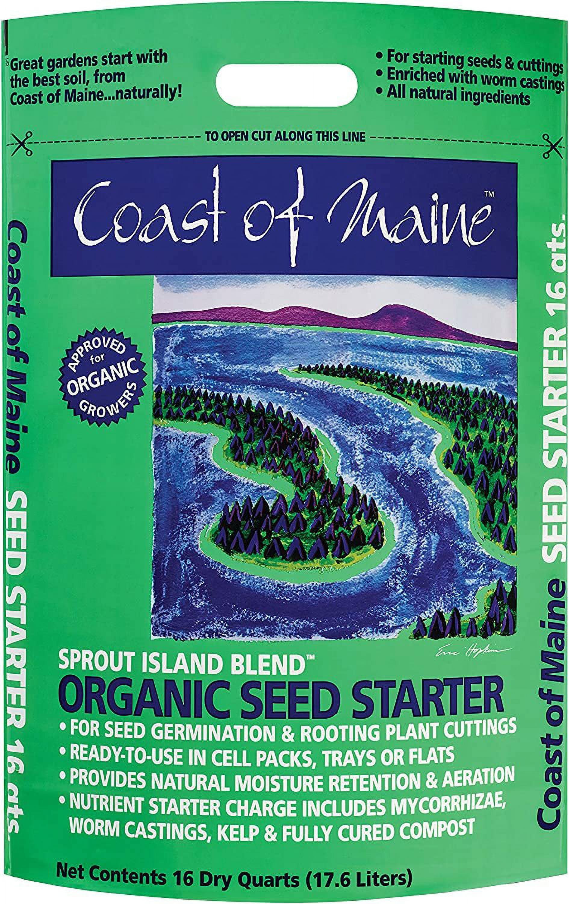 Coast of Maine Sprout Island Organic Seed Starter with All Natural