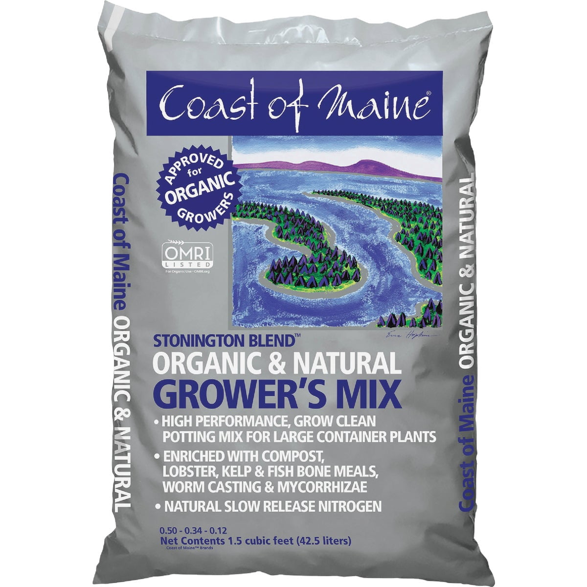 2-pack Coast Of Maine Stonington Blend Potting Mix - Organic, Natural - 2 Pack, 1.5 cu ft — Residential Use, Standard Application