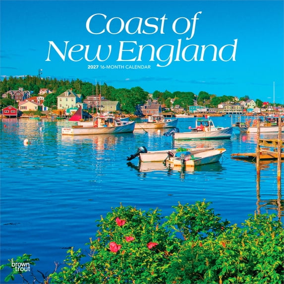 Coast of New England | 2027 12x24" (Hanging) Wall Calendar | Plastic-Free