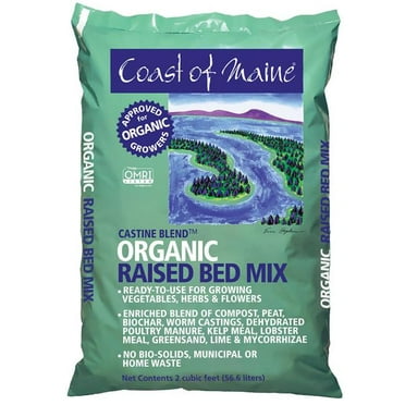 Coast ofMaine Castine Blend Organic Raised Bed Mix Soil, 2 cu ft