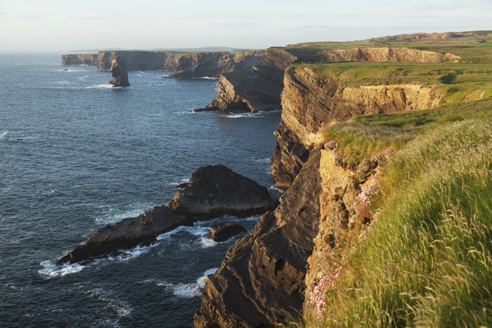 Coast south of Kilkee County Clare Ireland Canvas Art - Carl Bruemmer Design Pics (19 x 12)