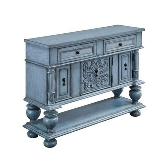 Coast To Coast Imports Mabry Mill Burnished Blue Three Door Two Drawer Sideboard