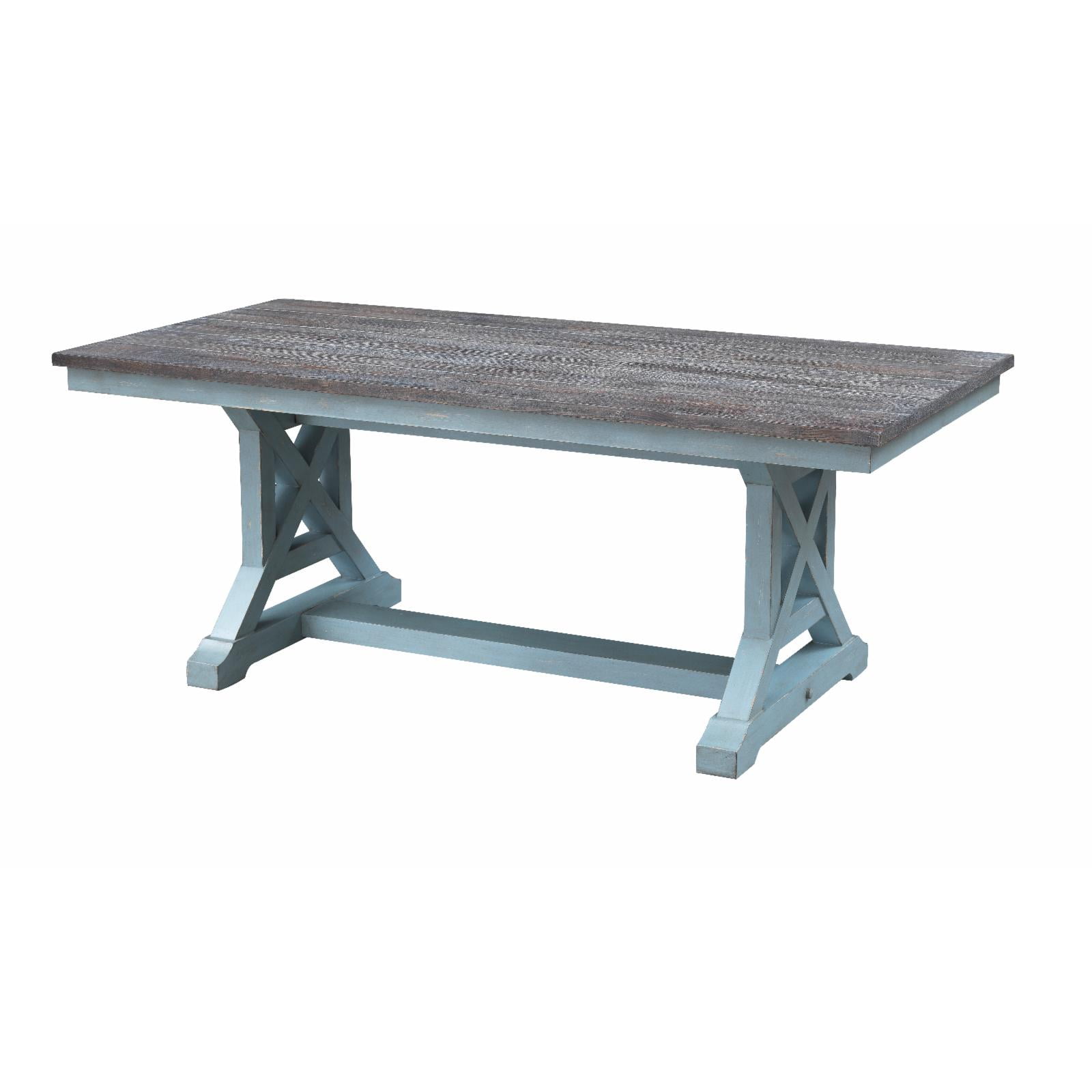 Coast To Coast Imports Bar Harbor Solid Wood Blue Dining Table