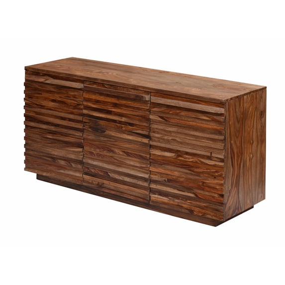 Coast to Coast Three Door Credenza in Brown