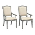 thumbnail image 1 of Coast to Coast Imports Monaco Blue/Cream Wood/Upholstered Arm Chairs - Set of 2, 1 of 6