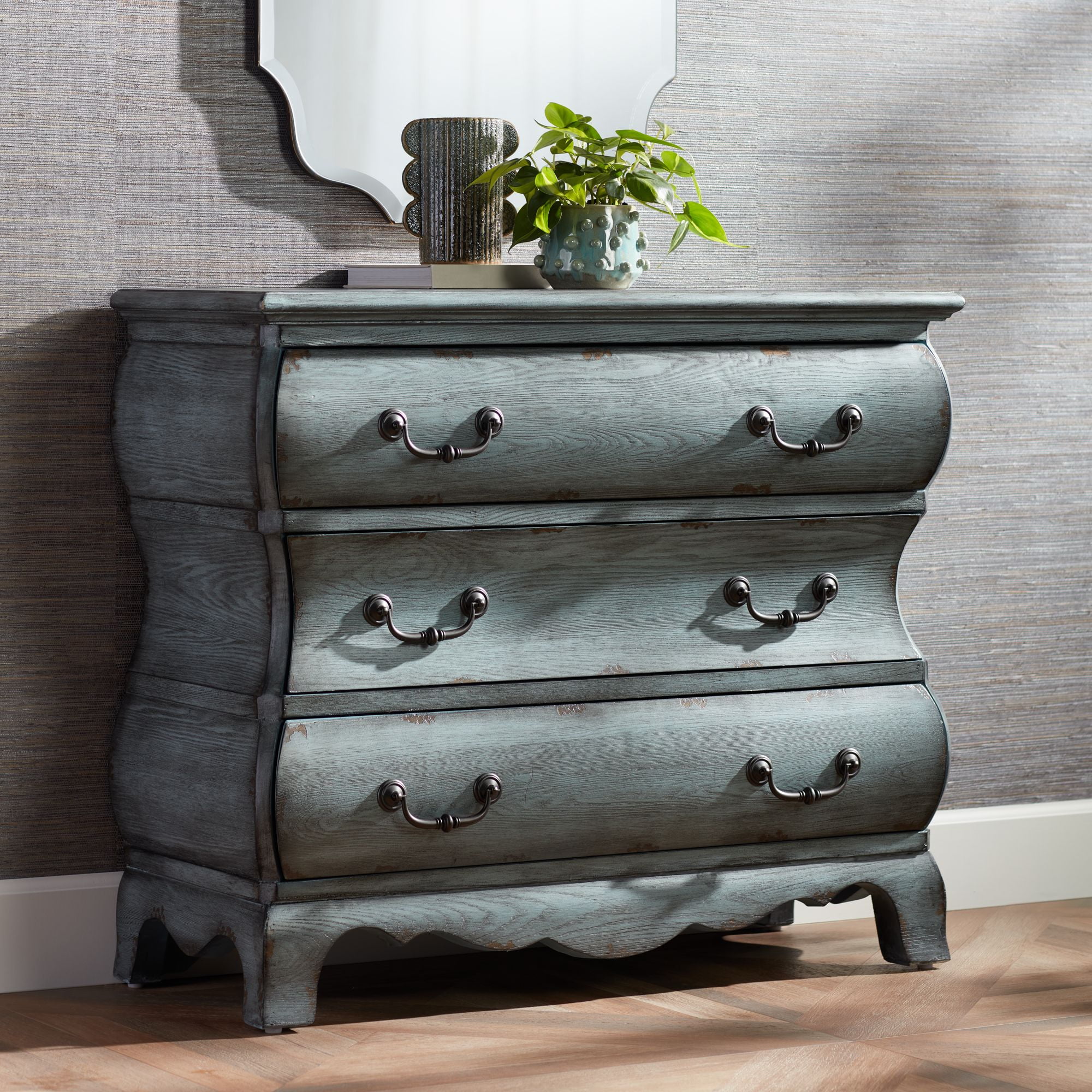 blue summer dress nearby The Peace Within – Hand-Painted French Dresser