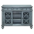 thumbnail image 1 of Coast To Coast Imports Mabry Mill Burnished Blue Three Drawer Two Door Credenza, 1 of 5