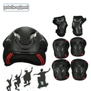 CoastaCloud 6PCS Kids Childrens Adults Teens Youths Safety Skateboard Gear Guard Wrist Elbow Knee Pads Inline Skating Roller Cycling Blading for Bicycle, Skateboard, Scooter