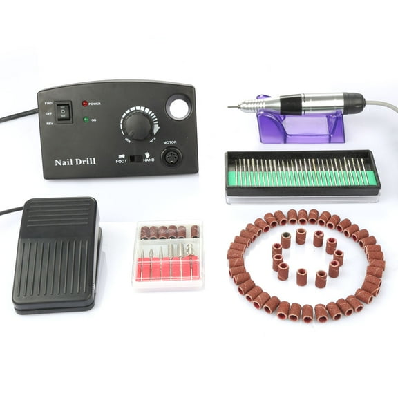 Coastacloud Electric Nail Machine Acrylics Gel Polish Pro Salon Set Nail Drill 20000 RPM Fast Machine Manicure Pedicure