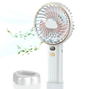 Coastacloud Portable Handheld Fan, 10000mAh Rechargeable Personal Fan, Mini Desk Fan with 5 Wind Speed, LCD Digital Display, Ultra Quiet, for Indoor Outdoor Use- Blue