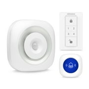 Coastacloud Wireless Smart Home Security Alarm System, 3 in 1 Night Light Doorbell Infrared PIR Motion Sensor Detector Alert with 52 Chimes Call Button and Keypad