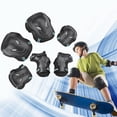 thumbnail image 1 of 6PCS Adults Teens Childrens Youths Kid's Skateboard Gear Guard Elbow Knee Wrist Safety Pads Skating Roller Cycling Blading for Bicycle, CoastaCloud Skateboard, Scooter ,Outdoors Sports, 1 of 7