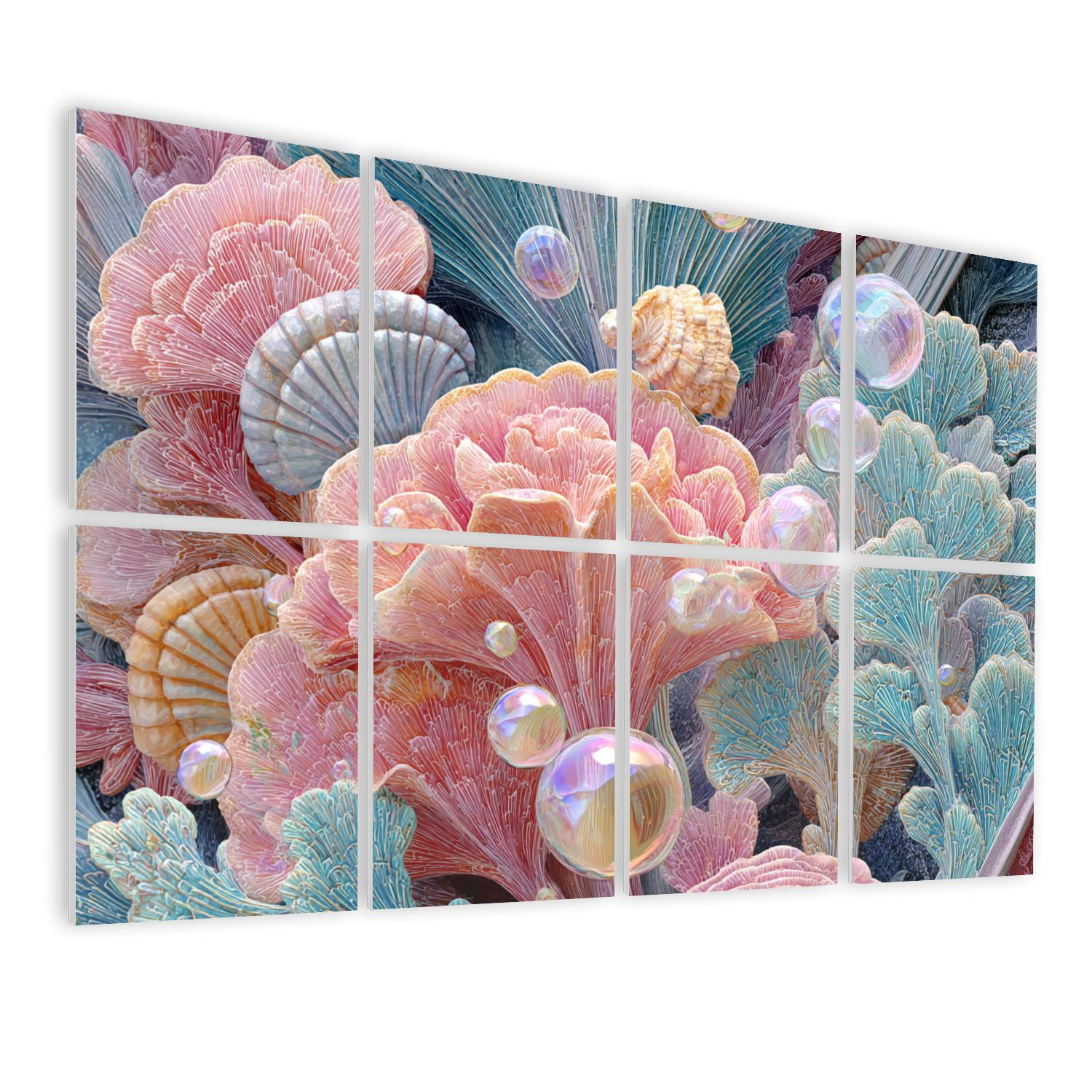 Coastal 8 Pack Art Acoustic Panels Sound Absorbing Underwater Diorama ...