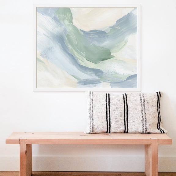 Coastal Abstract "Wave Flow" Art Or Art, Unframed Paper Print