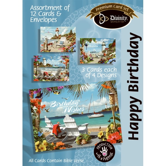 Coastal Adirondack Chairs, Box Of Birthday Cards